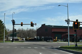 Champlain Parkway north ends at Lakeside Avenue across from the City of Burlington Public Works complex.