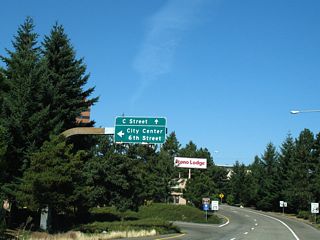 C Street extends north from Exit 1 B to Evergreen Boulevard for Fort Vancouver National Historic Site east of I-5 and SR 501 (Mill Plain Boulevard / 15th Street).