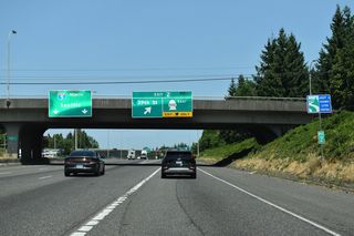 Previous guide signs for Exit 2 referenced Orchards as the destination city for SR 500 East. The heavily populated unincorporated community spreads to the northeast of the Vancouver city limits.