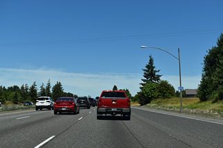 The Interstate 5 confirming marker north of Exit 9 was gone by 2023. It had not been replaced as of April 2025.
