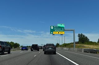 Interstate 5 enters the city of Ridgefield ahead of the diamond interchange (Exit 14) with Pioneer Street and SR 501 west. Annexations fueled rapid suburban growth of the city. The population was 2,147 as of the 2020 Census and was estimated at 15,027 as of 2023.