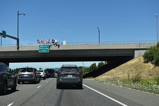 The Ridgefield Port of Entry is one mile north of SR 501 (Pioneer Street) beyond the Ridgefield city line.