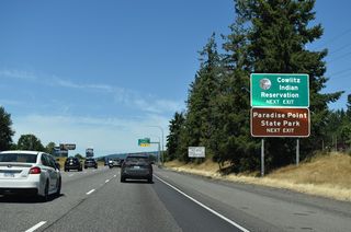 Exit 16 serves Cowlitz Indian Reservation, including the adjacent casino along Cowlitz Way west.