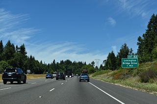 The succeeding exit from I-5 north beyond the Longview-Kelso area is for Lexington Bridge Drive and the census designated place of Lexington.