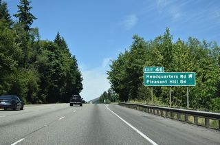 Headquarters Road climbs to over 1,000 feet in elevation east into the foothills en route to S Silver Lake Road near Headquarters.