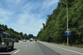 Interstate 5 continues paralleling the Cowlitz River, BNSF Railroad and Old Pacific Highway (Old U.S. 99) north from Castle Rock.