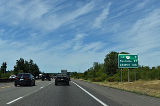 Crossing Drews Prairie, Interstate 5 travels another 21 miles north to the city of Centralia.