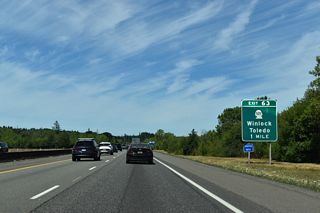 Forthcoming SR 505 connects the city of Winlock west of I-5 with Toledo to the southeast. According to roadsideamerica.com, Winlock is home to the "world's largest egg," a 12-foot long, 1,200-lb. fiberglass egg emblazoned with the stars and stripes.