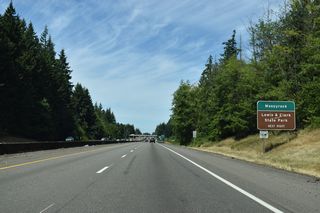 The city of Mossyrock is 20.2 miles east along U.S. 12 from the parclo interchange with Interstate 5. Lewis and Clark State Park lies south of Marys Corner along Jackson Highway (Historic U.S. 99).