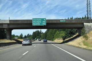 Interstate 5 north is less than 100 miles from the Emerald City. The state capital, Olympia, is 36 miles away.