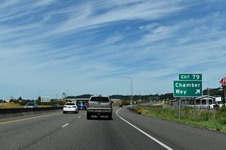 Chamber of Commerce Way stems northwest from National Avenue (Historic U.S. 99) to the Twin City Town Center West retail area.