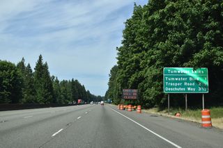 There are five overall exits from Interstate 5 north in the city of Tumwater.