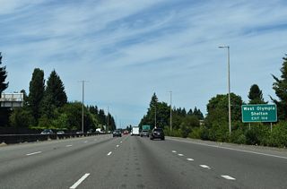 U.S. 101 follows a freeway northwest from Exit 104 through West Olympia and an expressway north from SR 8 to the city of Shelton.