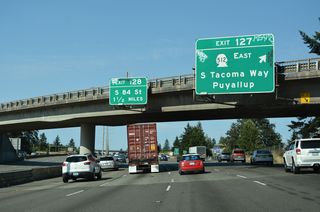 SR 512 is a freeway bypassing Tacoma 12.06 miles east from Exit 127 to the freeway along SR 167 north of Puyallup.