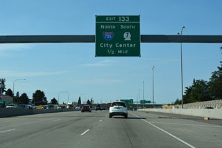 Interstate 705, the Tacoma Spur, extends 1.50 miles north from SR 7 at Exit 133 to Downtown Tacoma and Schuster Parkway along Commencement Bay.