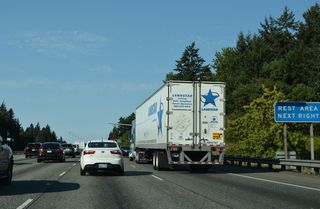 The SeaTac Rest Area lies adjacent to the northbound weigh station.