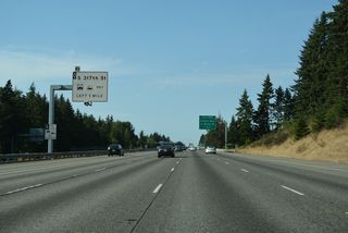 Including an HOV lane in each direction, Interstate 5 is ten lanes wide overall.