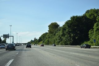 Including the HOV-2 lanes an a northbound auxiliary lane, Interstate 5 is 13 lanes wide between Exits 154 and 156.