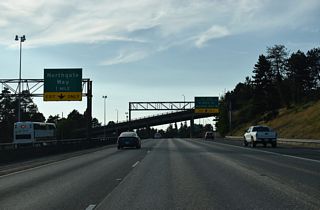 The last exit from the Interstate 5 Express Lanes joins NE 103rd Street and 1st Avenue NE at Northgate Station in one mile.