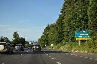44th Avenue W leaves Mountlake Terrace and crosses I-5 south of SR 524 (196th Street SW).