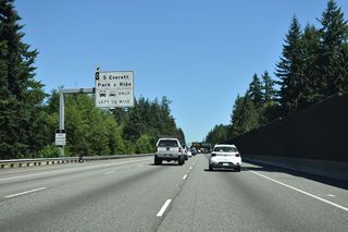 Interstate 5 enters the city limits of Everett west of Silver Lake.