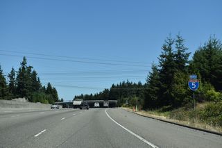Freeway expansion underway in 2006/07 widened Interstate 5 northbound to five overall lanes (four general purpose, one carpool).