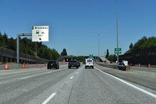 Broadway extends north through the Everett street grid to SR 529 (E Marine View Drive) at Delta Junction.