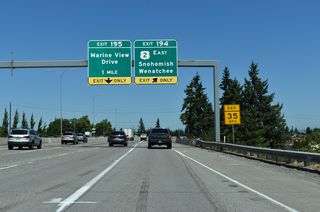 U.S. 2 crosses Stevens Pass east to Wenatchee. The western branch of U.S. 2 travels 2,119 miles overall between Everett and I-75 at St. Ignace, Michigan.