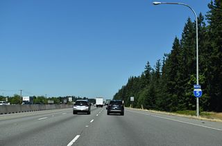 North from Exit 200, Tulalip Resort Casino, the Seattle Premium Outlets, and traditional big box retail line parallel 34th Avenue NE along the west side of I-5.