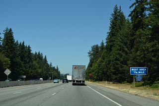 The Smokey Point Rest Area lines both roadways of Interstate 5 at Arlington and Smokey Point.