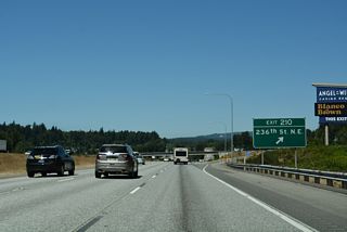 236th Street NE heads west to Jackson Gulch and Pioneer Highway (former SR 530) near Silvana and east to 35th Avenue NE.