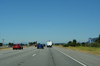 Little Mountain appears to the east along Interstate 5 north near Cedardale.