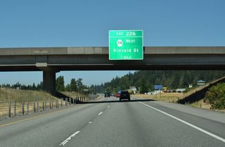 Exit 226 joins Interstate 5 with SR 536 (Kincaid Street) west and Broad Street east in one mile. SR 536 begins at the forthcoming diamond interchange.