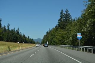Interstate 5 continues north toward Lookout Mountain.