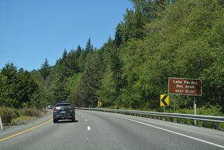 Lookout Mountain stretches westward toward Lake Padden. Samish Way (former U.S. 99) extends northwest from N Lake Samish Drive and Exit 246 to Lake Padden Park and Happy Valley in Bellingham.