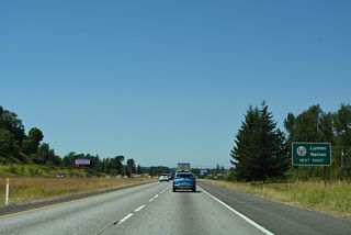 Slater Road continues west to Haxton Way south for the Lummi Indian Reservation and ferry to Lummi Island.