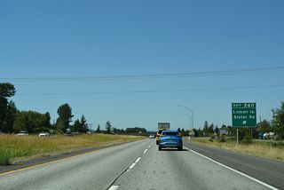 Slater Road travels 7.2 miles west from Interstate 5 to Neptune Beach along the Strait of Georgia.