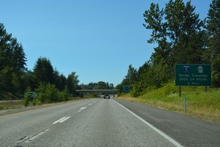 Some International border crossings close at night. This is not the case for the ports of entry along I-5 and SR 543 at Blaine.
