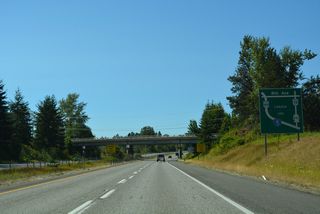 I-5 north becomes British Columbia Highway 99, a freeway northwest to Delta and Richmond. SR 543 becomes British Columbia Highway 15, an arterial north to Trans Canada Highway 1 near Surrey.