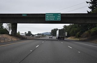 Grade Street (Old U.S. 99/830) spans I-5 nine miles north of Kalama and 18 miles from Woodland.