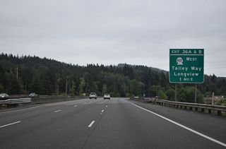 The final Kelso / Longview area exit joins Interstate 5 south with SR 432 west in one mile. SR 432 constitutes a 10.32 mile loop west to SR 4 (Ocean Beach Highway) in west Longview.