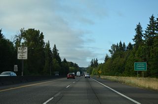 Interstate 5 enters Cowlitz County at the Barnes Drive entrance ramp. 57.20 miles of the freeway remain within Washington state.