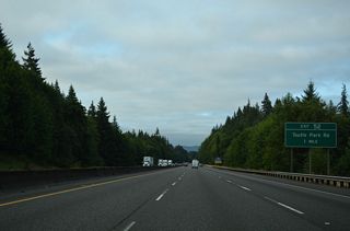 Barnes Drive (Old U.S. 99) returns to Interstate 5 at Exit 52 with Old Pacific Highway.