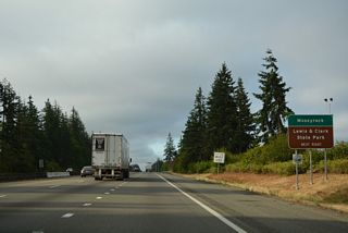 Lewis & Clark State Park lies south of U.S. 12 and Marys Corner along Jackson Highway (Old U.S. 99). U.S. 12 east reaches Mossyrock in 23 miles.