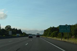Labree Road links I-5/U.S. 12 with Hamilton Road to the south of Exit 74 and Maurin and Bishop Roads to the east.