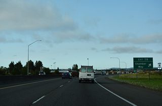 Historically, the original expressway along U.S. 99 from Exit 202 / Tumwater southward ended here in Chehalis. Later Chamber Way represented the northern leg of Business Loop I-5 (Bozanich, n.d.).> Exit 79 provides access to the Chehalis city center via National Avenue south.