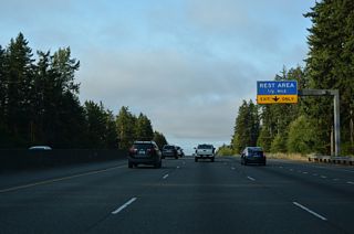 The companion rest area along the northbound roadway is by Scatter Creek two miles further south.