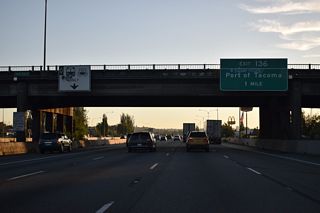One mile west of SR 99 (54th Avenue E) along I-5 is the parclo interchange (Exit 136) with Port of Tacoma Road.