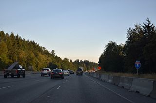 The WSDOT I-5/SR 516 Interchange project from late 2021 to mid 2025 rebuilt the exchange at Exit 149. Work included removing the loop ramp from SR 516 east to I-5 north. This confirming marker follows southbound.