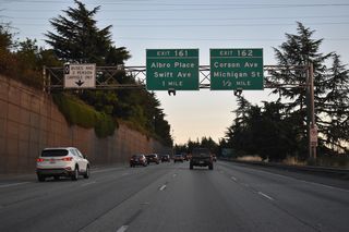 Succeeding exits join Interstate 5 south with the Georgetown and Van Asselt areas of south Seattle.
